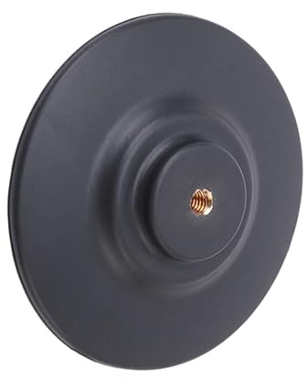 MALSSE Rubber Mount Car Dashboards Round Plate Adhesive Tape with 1/4 Internal Screw Adapter for Camera Smartphones Accessories