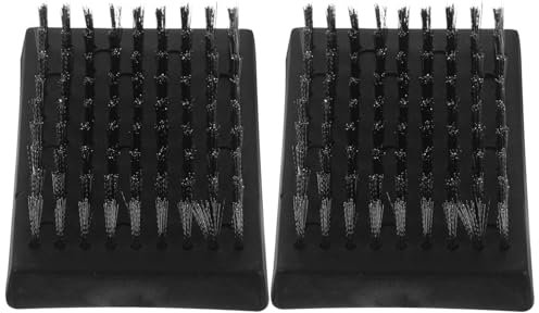 ibasenice 2 Stück Reinigungsgrill Grillbürste Borste Grillschrubber Für Den Außengrill Grillreiniger Für Grills Ersatz Bürsten Zubehör Gestell Grill Reinigungsbürste Black 201 Stahldraht