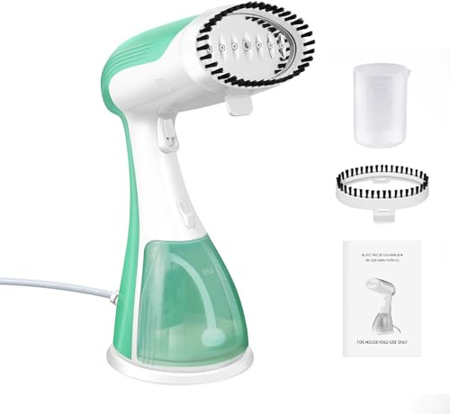 1500 W cepillo de vapor de mano, plancha de viaje de viaje, vapor de 27 g/min, depósito de 300 ml, plancha manual para ropa