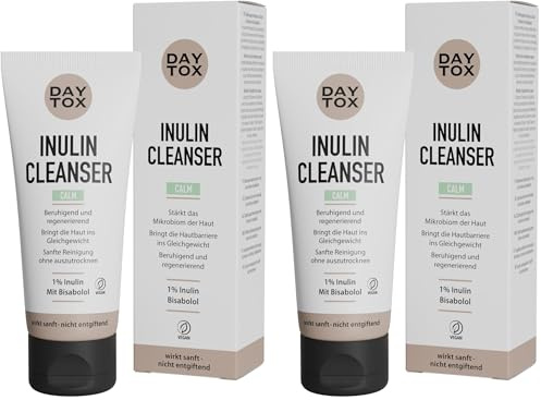 DAYTOX Inulin Cleanser – Sanfter Reinigungsbalsam für sehr trockene und empfindliche Haut - 1% präbiotischem Inulin – Made in Germany – – 125 ml (Packung mit 2)