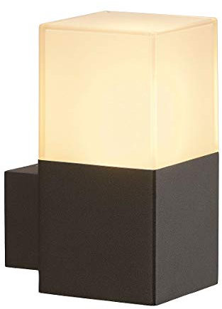SLV Wandleuchte GRAFIT anthrazit, Wand, B/ H/ T: 8,5/ 17/ 11,5 cm