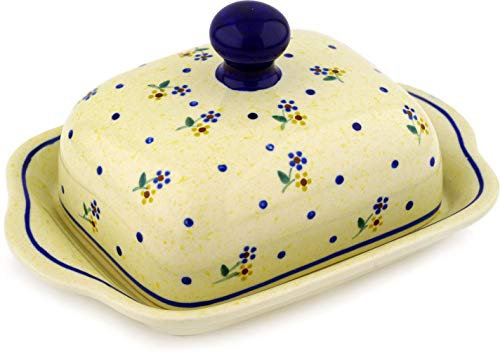 Polmedia Polish Pottery Bunzlauer Keramik Butterdose (250g) Design 111