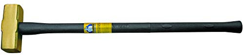 Klein Tools 7HBRFRH07 Brass Sledgehammer, Rubber Handle, 7-Pound
