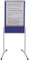 Franken MTF801303 Kombi Moderations Tafel mobil (Pin-/Schreibtafel und Flipchart, 125 x 78 cm) blau