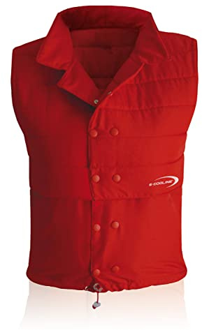 E.COOLINE PowerVital KühlWeste Unisex - Erwachsene mit Nierenschutz-82-88 cm Brustumfang-Rot
