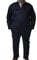 Road Master Men's Poly Cotton Coverall Overalls Painters Suit Decorators Mechanic Workwear Boiler Suit Cleaning Job Work Uniform with Two Chest Pockets, Navy, Large