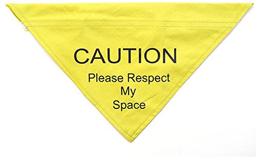 Ancol Respect My Space Warnendes Hundehalstuch, Trainingszubehör, Größe M/L, Gelb