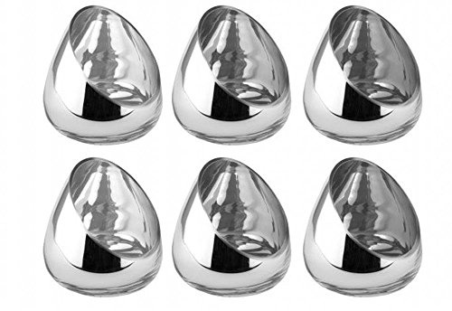 Fink 115400 Colorful Windlicht, 6-er Set, Glas, Silber, 12 x 12 x 13 cm