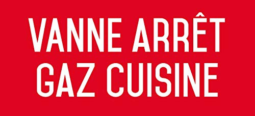 Uttscheid - Valvola di Arresto Gas da Cucina, Adesivo in Vinile Impermeabile, 200 x 100 mm