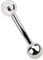 Titan Piercing Banane in 1,2 x 10 mm mit 4 mm Steinkugel in klar