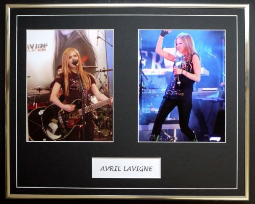 Avril Lavigne/Doppel-Foto-Display, gerahmt