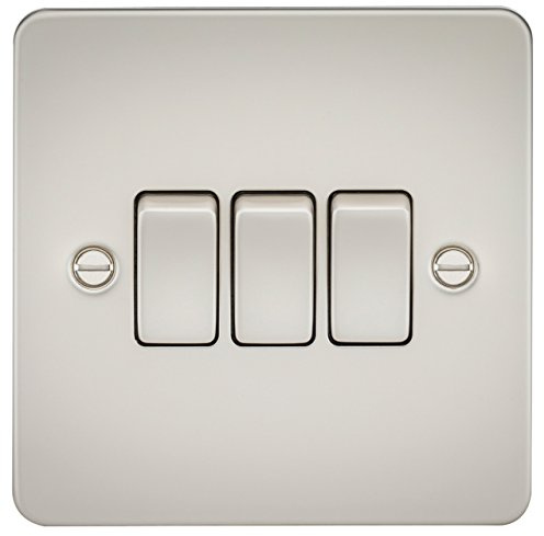 Knightsbridge FP4000PL FPAV4000PL Flat Plate 10A 3G 2 Way Switch-Pearl