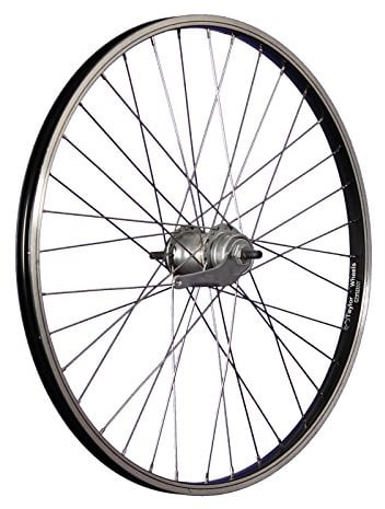 24 pollici ruota posteriore bici cerchio 3v Nexus Nero/Argento