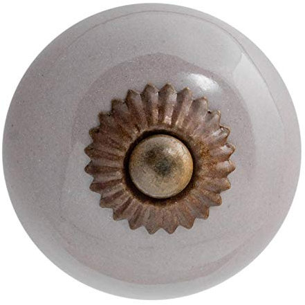Nicola Spring Ceramic Cupboard Drawer Handle Knob - Grey
