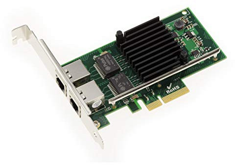 KALEA-INFORMATIQUE 2-Port-Gigabit-Ethernet-Netzwerk-Controller-Karte auf PCIe x4-Port mit Intel I350-T2 Chipsatz (NHI350AM4).