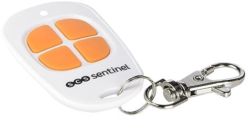 SCS Sentinel - AAM0094 - 4 -Control remoto de puerta de canal con código de giro secreto - 433.92 MHz Frecuencia de emisión - 2 baterías de litio CR2016 - Naranja Controlgate