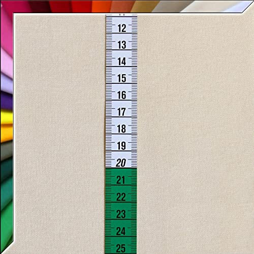 Bündchenstoff Schlauchware - 140 cm XXL Breite in ca. 60 Farben - Oeko-Tex Standard 100 - ab 25cm Länge (Creme-Vanille)