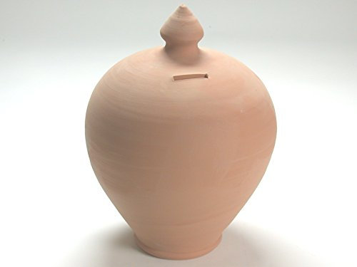 Home Grobes rundes Sparschwein aus Keramik 30 cm