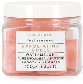 Sunday Rain Feel Renewed Luxury Energizing Tropical Vegan Skin Scrub Peeling Würfel mit fruchtigem Wassermelon Duft, Watermelon Exfoliaitng Würfel, 150 g (1 Stück)
