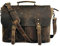 kk's 16 Zoll Retro Buffalo Hunter Leder Laptop Unisex Messenger Bag.