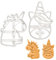 BAKERLOGY Set of 2 Cute Unicorn Cookie Cutters (Designs: Body and Face) - Detailed Biscuit Cutter Design for Baking and Crafts, Ideal on Fondant, Dough, Clay