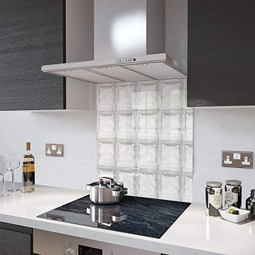 Glass Splashbacks Glass Brick Glass - Made by Premier Range in 75cm Wide x 110cm High