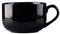 Tazza da caffè in Marmo in Ceramica da 750 Ml Tazza da caffè in Porcellana con tè al Latte Tazza da Colazione Tazza in Cereali Tazza da Viaggio di Grande capacità con Manico Coperchio-Nero_701-800Ml