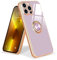 Urarssa for iPhone 12 Pro Max Phone Case Magnetic Ring Holder 360 Degree with Rotation Finger Car Holder Shockproof Case Cover for iPhone 12 Pro Max-Light Purple
