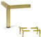 AKB Hardware Set of 4 Modern Square Metal Tube Furniture Legs - Sleek Metal Design, Durable and Stylish (4 H Antique Brass)