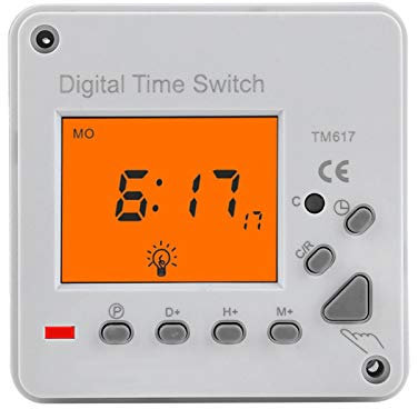 Haofy Digital Electric Programmable Outlet Switch, Smart Control Timer with Backlight Display for Lights, Fans, Motors, Appliances(220V)