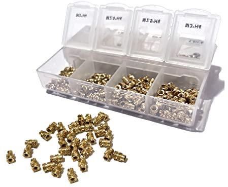 ShineNow Lot de 145 inserts filetés M3 M4 M5 pour impression 3D en plastique