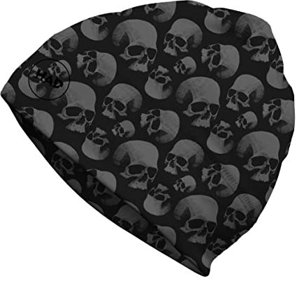 H.A.D.© Brushed Tec Beanie, ultraleichte Mütze mit Soft gerauter Innenseite, 4-Wege-Power-Stretch (S/M, Boneface, grau)