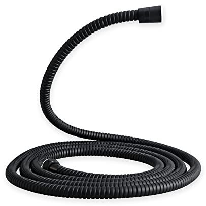 EMKE Duschschlauch Schwarz 3,0M lang, Premium Duschschlauch aus Edelstahl Flexibler Brauseschlauch, Brauseschlauch mit doppeltem Verdrehschutz Mit Rutschfestem O-Ring KTW-Zertifizierung