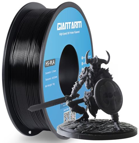 GIANTARM HS-PLA Filament 1,75 mm, PLA-Filament für Hochgeschwindigkeits-3D-Druck, schnelle Aushärtung, bessere Liquidität, 1 kg Schwarz