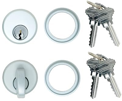 Summit DOORWARE Mortise Cylinder and 4066 Thumbturn Cylinder Kit | Adams Rite Replacement Parts with Keys | 4036 Mortise Lock Replacement Kit | Aluminum Finish