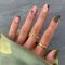 24Pcs Square False Nails Short Green Elegant French Press on Nails with Glue Sticker Acrylic Full Cover Stick on Nails Fake Nail for Women and Girls Nail Art DIY Decoration