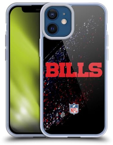 Head Case Designs Licenciado Oficialmente NFL Desenfoque Logotipo de Buffalo Bills Caso Funda de Gel Suave Compatible con Apple iPhone 12 Mini