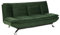 AC Design Furniture Jasper Bettcouch in Waldgrün, Schlafsofa mit 3 Liegepositionen, Moderner 3-Sitzer ohne Armlehne, Polstersofa mit Samtstoff und Verchromten Beinen, B: 196 x H: 91 x T: 98 cm