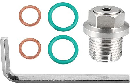 A ABSOPRO Tappo Coppa Olio Motore 1 Set M18.1-1.5 x 15mm Kit Tappo Scarico Olio Piggyback Auto Sovradimensionato