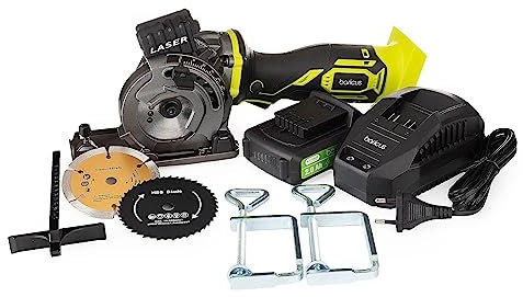 Baricus Akku-Handkreissäge 18V - Leistungsstarkes Werkzeug mit umfangreichem Zubehör für präzise Schnitte und flexiblen Einsatz - B-Ware (Ohne: Akku & Ladegerät)