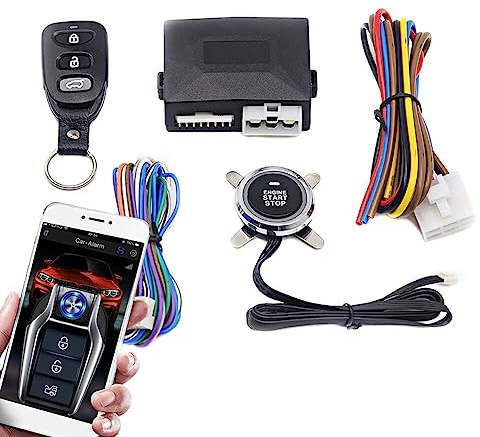 Asudaro Auto Schlüsselloser Start, 12V, 5er Pack, Mobile App Fernbedienung, Pkw