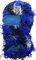 XYIYI Blau Distressed Balaclava Ski Gesichtsmaske Vollgesicht Gestrickt Balaclava Winter Winddicht Halswärmer für Damen Herren
