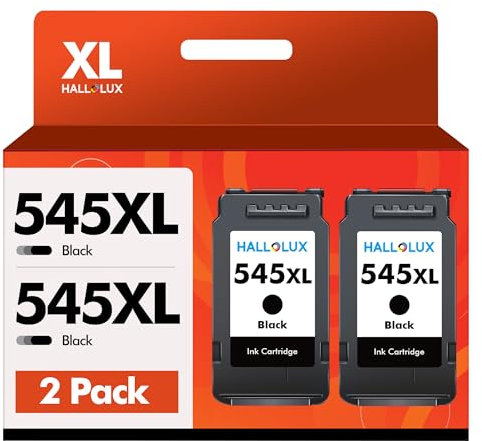 HALLOLUX 545 XL Schwarz, Ersatz für Canon Druckerpatronen PG 545 Black TS3150 Patronen Pixma MX495 TS3151 TR4550 MG2555s TS3355 TR4600 TR4551 TS3350 TS3150 MG2550s (2 Schwarz)