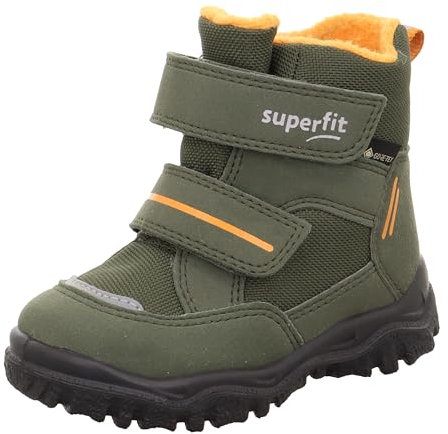 superfit Husky1, Stivali da neve Bimbo 0-24, Verde Arancione 7000, 21 EU