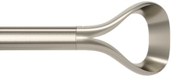 Umbra Loop Ausziehbare Gardinenstange Teleskop, 107-305 cm, Nickel | Edelstahl, schlaufenförmiges Endstück als Halterung, für viele Fenstergrößen, inklusive Befestigungsmaterial
