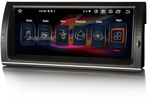 10,25 Pouces 8 Cœurs Android 14.0 Dab+ Autoradio 4Go+64Go pour BMW X5 E53 avec GPS Navigateur sans Fil CarPlay Android Auto DSP WiFi 4G LTE USB Bluetooth 5.0 RDS AM/FM Radio CANbus IPS écran Tactile