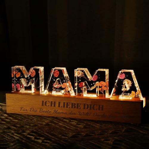 ZJZG Geschenk für Mama - Muttertagsgeschenke für Mama - Geburtstagsgeschenke für Mama - Holzschilder Heimat Dekoration - Geburtstags Weihnachten Mama Geschenk von Tochter Sohn - Beste Mama Geschenk