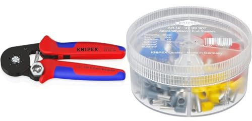 Knipex Selbsteinstellende Crimpzange & Sortimentsboxen mit isolierten Aderendhülsen 97 99 907