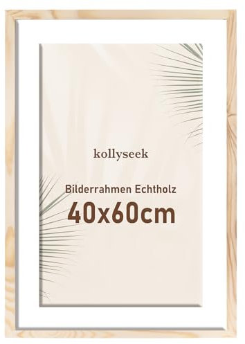 kollyseek cadre photo 40x60cm vrai bois avec La route verre acrylique cadre photo en pin avec panneau de verre acrylique anti - bris cadre photo en bois Décoration des Chambres