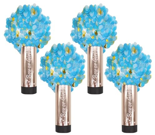 4-Teiliger Konfetti-Gruß, Party-Poppers, Konfetti-Kanonenkugeln, Gender-Reveal-Gruß Für Babyparty, Gender-Reveal-Party